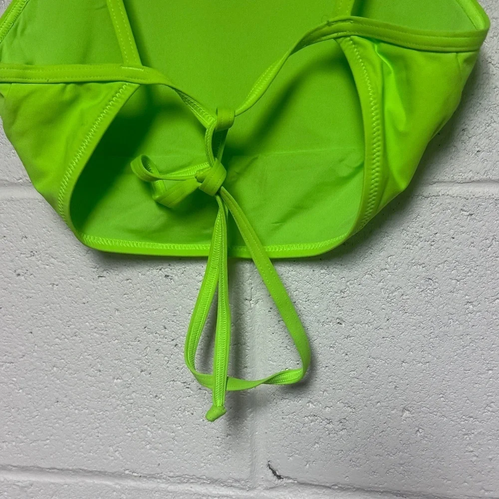 SKIMS Neon Green High Neck Bikini Top
